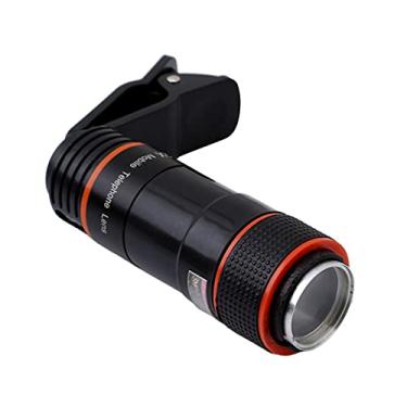 Imagem de Lente de câmera externa HD com zoom óptico de foco longo 12X ajustável Lente de câmera HD externa Mini braçadeira Tipo Lente de tiro auxiliar para tablet de smartphone