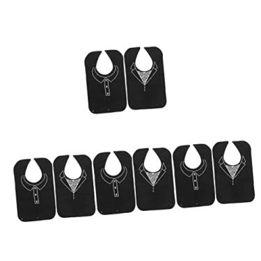 Imagem de Babador para idosos, 8 peças, babador à prova d'água, babador para comida para adultos, babador para roupas dobráveis, babador para jantar, babador para pegar migalhas, miss poliéster, saco de comida