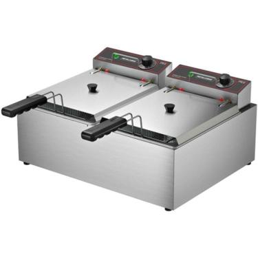 Imagem de Fritadeira Elétrica Profissional Metalcubas 2 Cubas 10L 220V