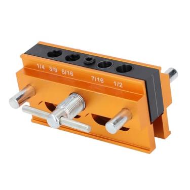 Imagem de Kit de Gabarito de Cavilha Autocentrante Conjunto de Acessórios de Gabarito de Cavilha Portátil para Furos Retos Largura Ajustável Guia de Perfuração para Carpintaria Gabarito de