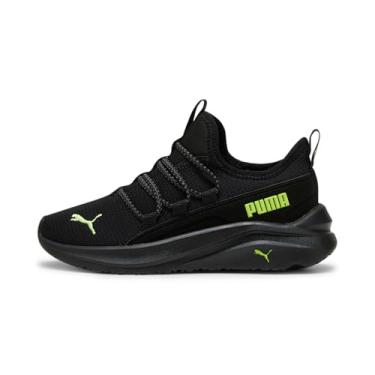 Imagem de PUMA Tênis infantil unissex Softride One4all sem cadarço, Puma Preto-limão Pow-cool cinza escuro, 11.5 Little Kid