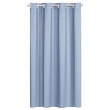 Imagem de Cortina Azul Para Janela 1,40x1,60 Blackout PVC Liso - Feffo Cortinas
