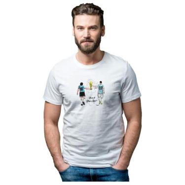 Imagem de Camiseta Maradona e Messi Argentina Tricampeã do Mundo - Novomanto, Br