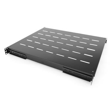 Imagem de Prateleira de rack de servidor 1U 48.3 cm Fixa 4-Post Rack Mount Prateleira de servidor Profundidade de montagem ajustável 21 a 71.1 cm/bandeja de gabinete adequada equipamento de rede Rack Cabinet