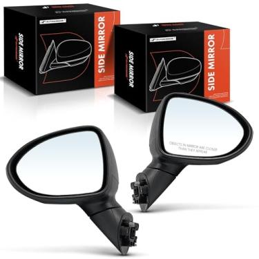 Imagem de A-Premium Par (2) espelhos retrovisores elétricos do lado do motorista e do passageiro - compatível com Kia Rio 2012 2013 2014 - Espelho retrovisor externo externo dobrável manual aquecido -