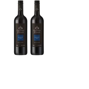 Imagem de Kit Vinho Tinto Quinta Jubair Bordô Seco 750ml 2 unidades - Góes