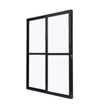 Imagem de Porta de Aluminio Balcão 210x160cm 2 Folhas com Vidro Liso e Batente 7
