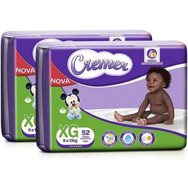 Imagem de KIT 2 FRALDAS CREMER DISNEY HIPER XG - 52 unidades