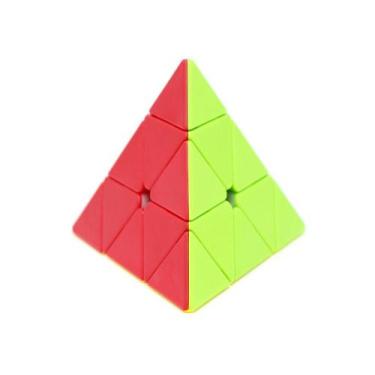 Imagem de Cubo Mágico Pirâmide Pyraminx Profissional Qiming Color Sem Adesivos -