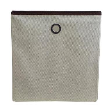 Imagem de Caixa organizadora de Tecido OrganiBox   c/ Ilhós de 28x31x38cm, MARRO