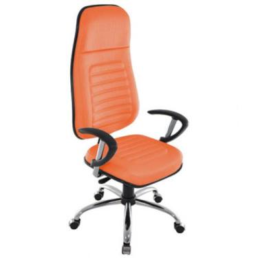 Imagem de Cadeira Presidente com Espaldar Alto Linha Blenda Laranja - Design Off
