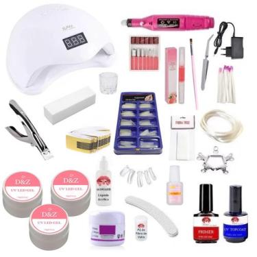 Imagem de Kit Unhas Acrigel Porcelana Fibra Kit Unha Gel Cpt Dapen S7 - D&Z