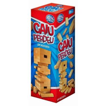 Imagem de Jogo Caiu Perdeu Madeira Mdf Estilo Jenga Clássico - Pais E Filhos - P