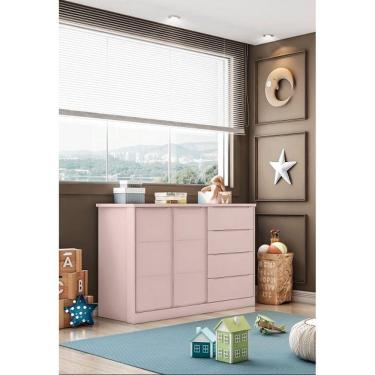 Imagem de Cômoda Pérola com portas rosê - Phoenix Baby