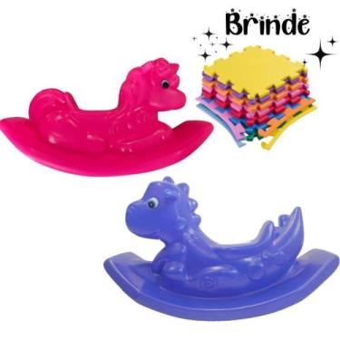 Imagem de Diversão ao Ar Livre: Gangorra Unicórnio e Dino com Tatames Inclusos -