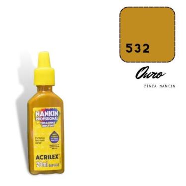 Imagem de Nankin Profissional Acrilex Met. 20Ml Ouro