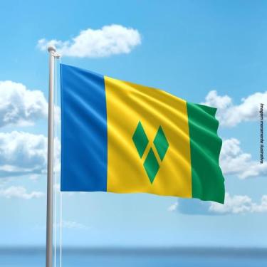 Imagem de Bandeira de São Vicente 80cmx140cm Tecido Oxford 100% Poliéster - PRES