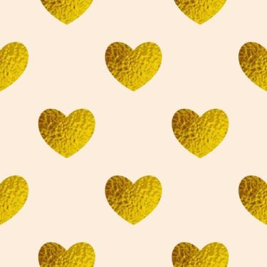 Imagem de Papel De Parede Adesivo Coração Dourado Teen Quarto 10m - Bazar dos Qu