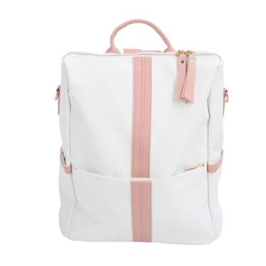 Imagem de Moda Feminina Mochila Bolsa Com Grande Capacidade de Couro Macio do Plutônio Casual Senhora Mochila para Viagens de Trabalho e Compras (Rosa)