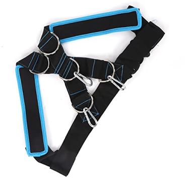 Imagem de Colete de Treinamento Com Alça de Ombro para Suporte de Peso, Alças Acolchoadas para Faixas, trenó Puxador, (Preto Azul)