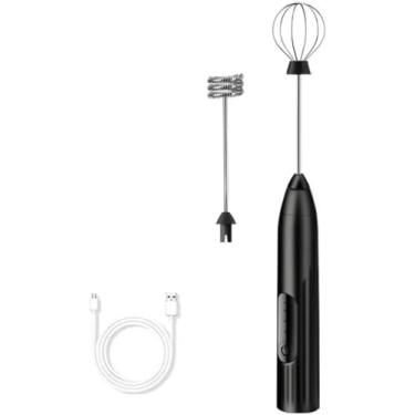 Imagem de Misturador Bebidas,Mini Mixer Misturador de Bebidas Batedor de Ovos Processador Elétrico Recarregável Portátil Inox Fuê Multiuso Premium Turbo Sem Fio Carregamento Usb Três Velocidades