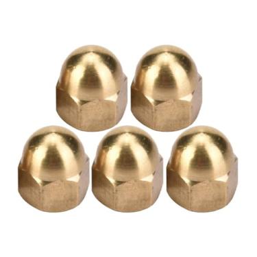 Imagem de Tampa de Cabeça de Cúpula de Porca de Bolota de Bronze Conjunto de Porcas Sextavadas Fixadores de Veículos M3-M12 para Carros Triciclos Veículos Elétricos (M6(20PCS))