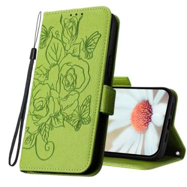 Imagem de LEMAXELERS Capa carteira para iPod Touch 7 com [bloqueio de RFID] Suporte para cartão com suporte magnético de couro PU flip capa de telefone à prova de choque para iPod Touch 5 / Touch 6. Verde YBM
