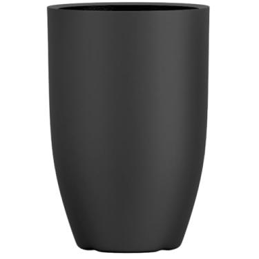 Imagem de Vaso De Planta Fibra De Vidro 75cm Grande Boca Larga Decorativo (Preto Fosco)