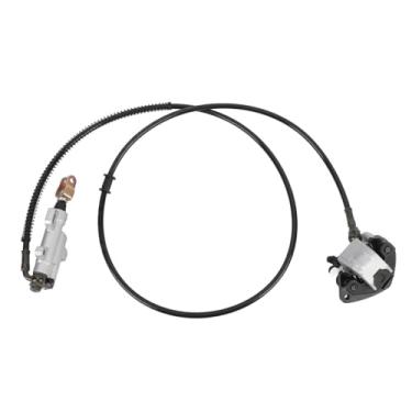 Imagem de Conjunto de Freio Traseiro Mestre Cilindro Hidráulico Pinça Com Pastilha de Freio e Mangueira de 1.55m para Atv Quad Go Cart Kart Mini Bicicleta