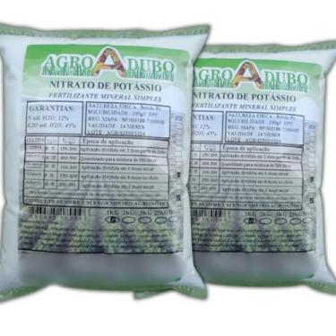 Imagem de Fertilizante Nitrato De Potássio 2Kg Adubo Ferti Hidroponia - AGROADUB