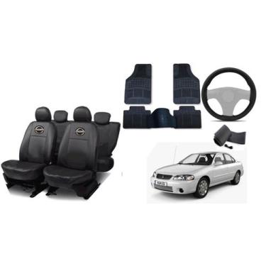Imagem de Conjunto de Capa de Couro Sentra 86-00, Tapete e Capa de Volante - aer