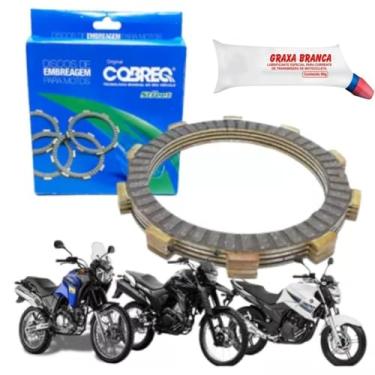 Imagem de Combo Disco Embreagem Ys Fazer 250 Xtz Lander e Tenere 2005 a 2019 Original Cobreq e Graxa