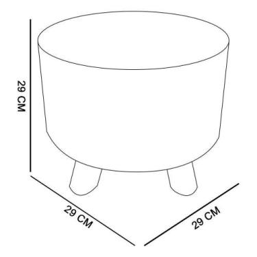 Imagem de Puffinho Infantil Redondo Suede Pneu Carro Pés Pardal Tabaco - DROSSI