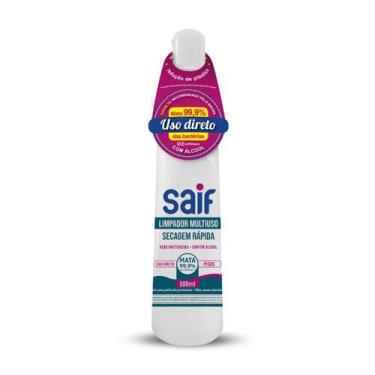 Imagem de Limpador Multiuso Secagem Rápida Com Álcool Saif 500Ml, Higienizador M