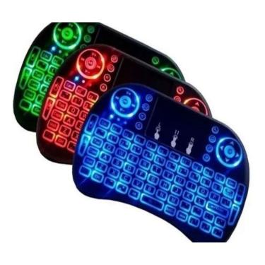 Imagem de Mini Teclado Sem Fio Com Led Wireless 10M Alcance