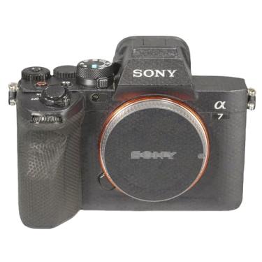 Imagem de kakotopa Adesivo decorativo de película protetora para o corpo da câmera compatível com Sony a7 IV, proteção abrangente, antiarranhões/desgaste/sem resíduo/material 3M (escama de cobra preta)