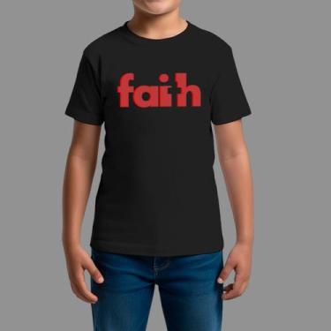 Imagem de Camisetas Infatil Básica Masculina Casual Confortável Gola Redonda Fai