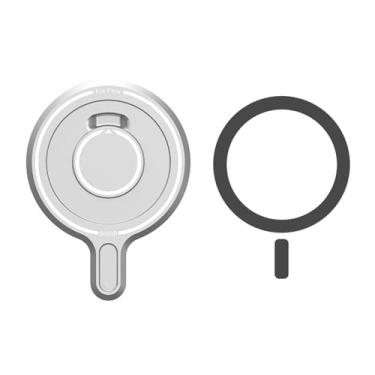 Imagem de SZZCNOX Adaptador magnético para celular Molbile para Insta360 Flow 2 Pro, acessórios de cardan portátil, placa magnética de metal com anel de magnetização para Insta360 Flow 2 Pro Gimbal adaptador