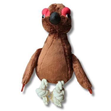 Imagem de Pawcratean Brinquedo de pelúcia para cães de tamanho grande de 30 cm com corda e barulho, estilo peru, para uso interno, limpeza de dentes, mastigação, auto-treinamento