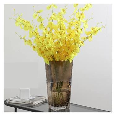 Imagem de Vaso Nova luz criativa nórdica de luxo quadrado vaso de vidro decoração, sala de estar, arranjo de flores, mobiliário doméstico mesa superior decoração do hotel Vaso de flores(Grande)