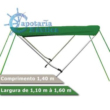 Imagem de Capota Toldo Nautico 2 Arcos Para Lanchas, Barcos de Aluminio e Botes 