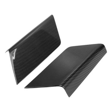 Imagem de REPAIROCK 1 par de maçanetas de porta interior moldura guarnições painel porta puxadores capa acabamento capa para Ford F-150 2021-2024 ABS fibra de carbono padrão preto