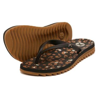 Imagem de Chinelo Kenner Ibiza Onça Feminino - Preto e Marrom - 40-Feminino
