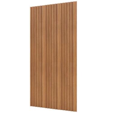 Imagem de Painel Ripado de Madeira Para Sala Quarto 134x183cm Bairon D03 Freijó 