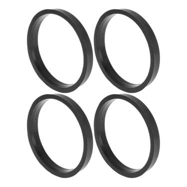 Imagem de INFINAUTO Anéis centralizados de cubo de roda de carro de 76,1 mm a 68,1 mm rodas de policarbonato preto eixo central amortecedor Hubrings 4 peças