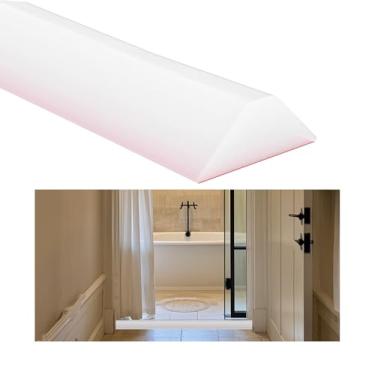 Imagem de Represa de água de chuveiro dobrável de 71 polegadas, barragem de água de limite de chuveiro, proteção contra respingos à prova d'água para chuveiro e banheiro, barreira de separação ajustável para