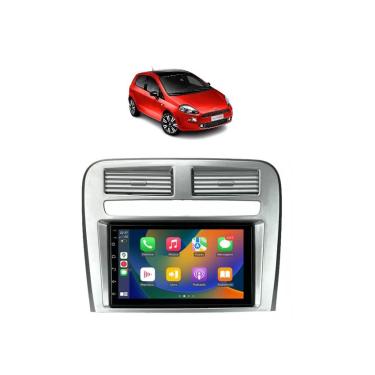 Imagem de Kit Multimídia Punto 2008 / 2012 Mold Prata 7 Pol Android Carplay 2/32GB - 701K FirstOp...