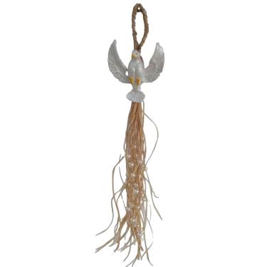 Imagem de Divino Espirito Santo Com Palha De Buriti e Perolas 50cm Pendente.