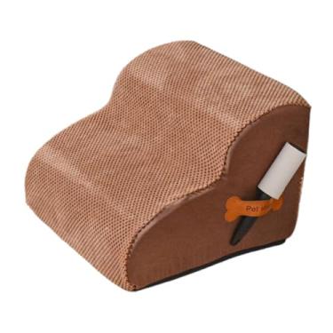 Imagem de WeiLaiKeQi Escadas de cachorro para cães pequenos cães passo 2 etapa leve para sofá, rampa de cães macios, etapa de animais de estimação para cães mais velhos, CafÉ