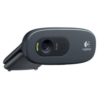 Imagem de Web Cam Logitech C270 Hd 720p 3 Megapixels Com Microfone Cor Chumbo E Preto